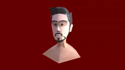 Low poly face : Tony Stark