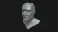 low poly head