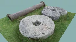 Magpie Mine millstones and pipe
