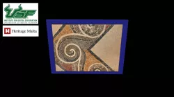Panel of scroll (vitruvian scroll) mosaic
