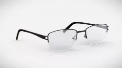 Titanium Rectangle Glasses 375712