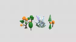 Crystal Mountain With Trees 1