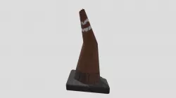 Dystopian bent traffic cone