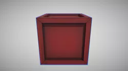 Hand painted red crate