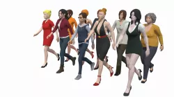 Low poly Art Casual Female Character Pack
