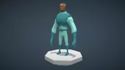 low poly sc-fi character