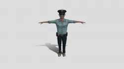 PUBG Style Male Character_ Semi Policeman Suite