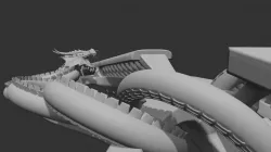Violin with dragon