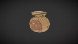 2004.04 Corinthian aryballos with warrior motif