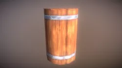 Barrel low poly Game Asset