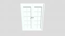 Double French Mullion Door- White V1 new