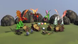 Low-Poly Cartoon Dragons
