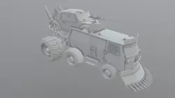 Mesh Concept Post Apocalyptic War Vehicle