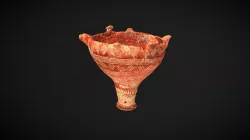 SAM A 0603 Early Cypriot Stemmed Bowl with Birds