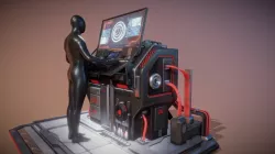 Sci fi computer work station