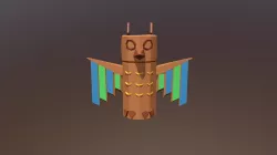 Totem Bird Low Poly