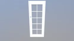 16688 36x96 French Mullion Door- Oak V1