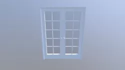 16689 60x80 Double French Mullion Door- White V1
