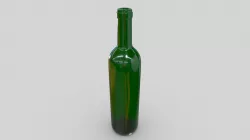 Bottle empty green glass