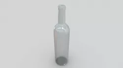 Bottle empty white glass