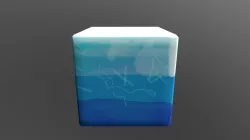 Breaking ice cube