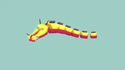Chinese Dragon - 3D Pixel Art