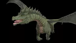 Green Dragon in Flight