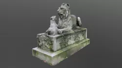 Lion and Cub Statue