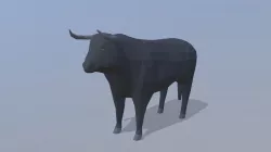Low Poly Cartoon Bull
