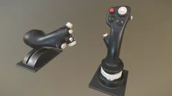 Low Poly Hands On Throttle and Stick for VR