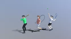 Low Poly Kids Playing Collection
