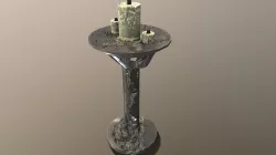 Low Poly Medieval Candle Light Stand