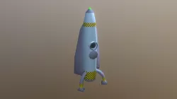 Low poly rocket