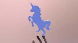 Low Poly Unicorn Silhouette Decorative Object