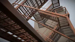 Modular Industrial Staircase Rusted (High-Poly)