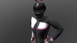 Mujer-motociclista