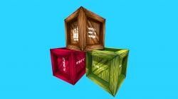 Painted christmas crates