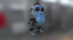 Robot Monkey Butler Textured
