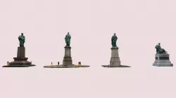 Scotland: Edinburgh, George Street statues