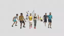 10x LOW POLY SPORT SPORTS PEOPLE VOL01 CROWD