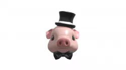 Gentlemen Pig pet model jewellery