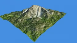 Green mountain/terrain