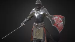 Knight model in medieval style