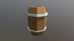 Low poly barrel