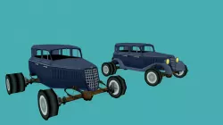 Low Poly GAZ-M1 PSX (sub 700 triangles)