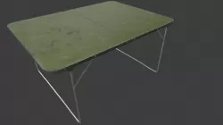 3D Military metal table model