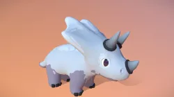 Baby Triceratops Running