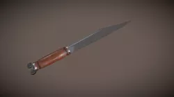 Dagger with a wooden handle
