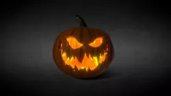 Halloween Jack-o-Lantern Orange Fire High Poly