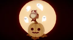 Halloween pumpkin and friends